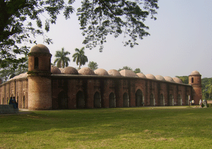 Shat Gambuj (Sixty dome) mosque in Bagerhat, Bangladesh.