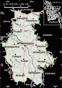 Map of Mymensingh