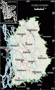 Map of Tangail