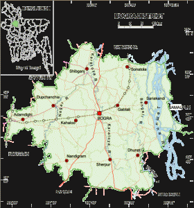 Map of Bogra